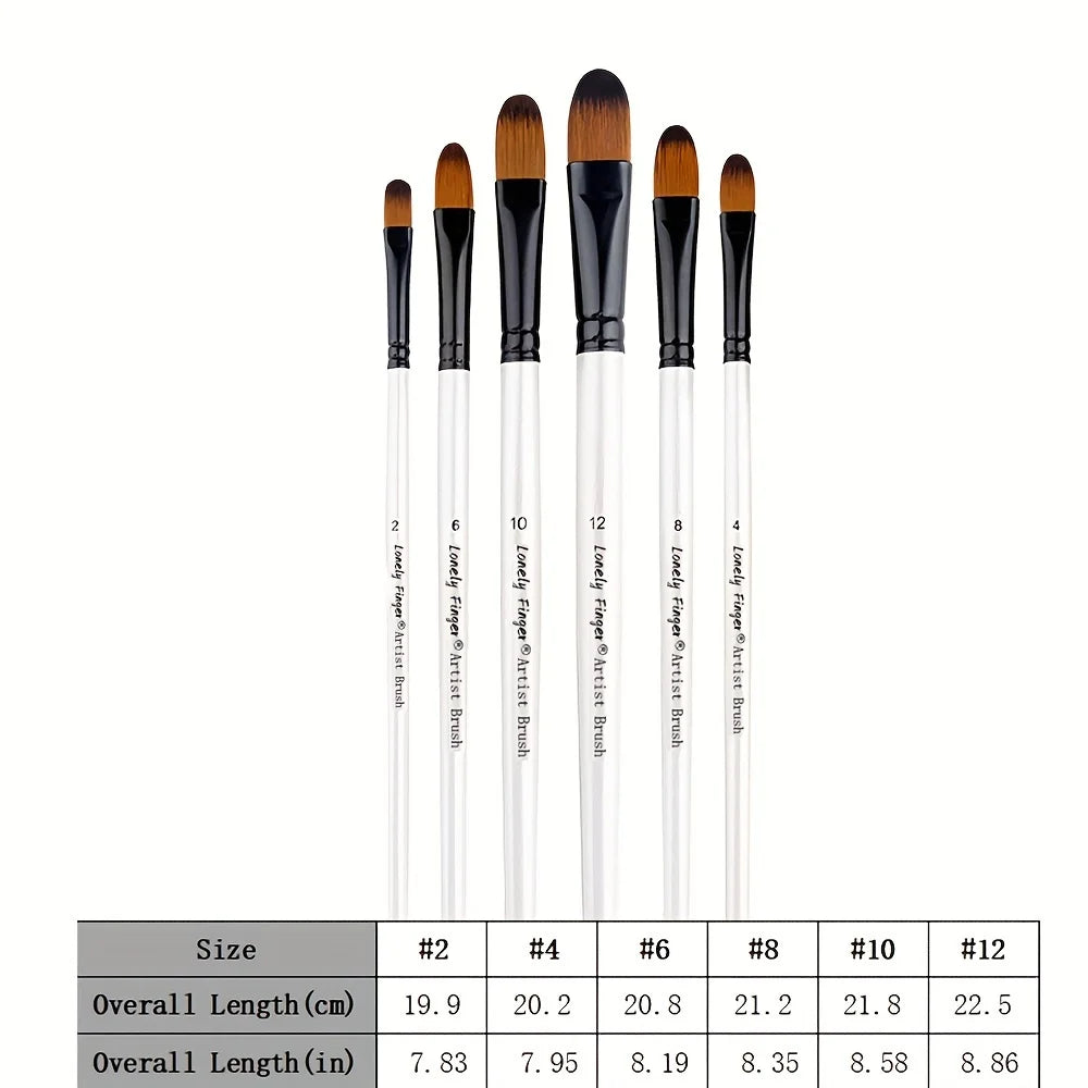 6pcs Artist Paint Brushes Set