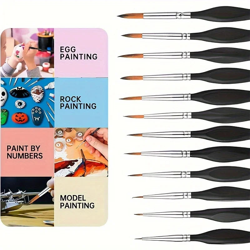 11pcs Fine Detail Paint Brush Set
