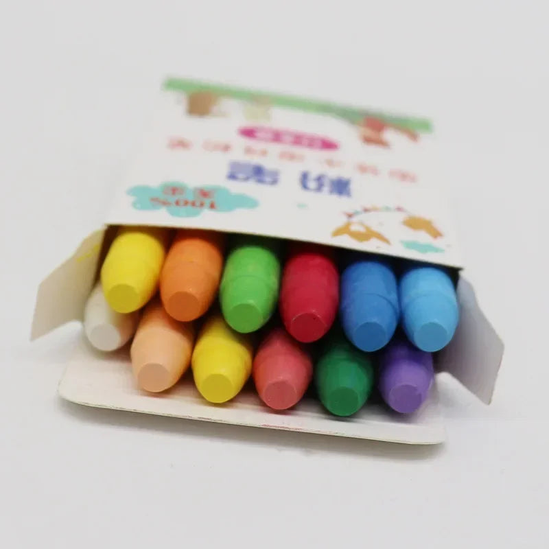 4/6/12pcs Blackboard Whiteboard Dust Free Chalks