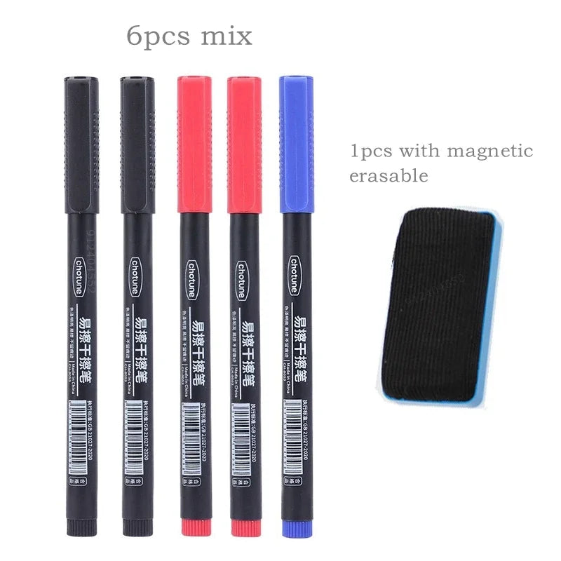 8pcs Erasable Whiteboard Pens 0.5mm