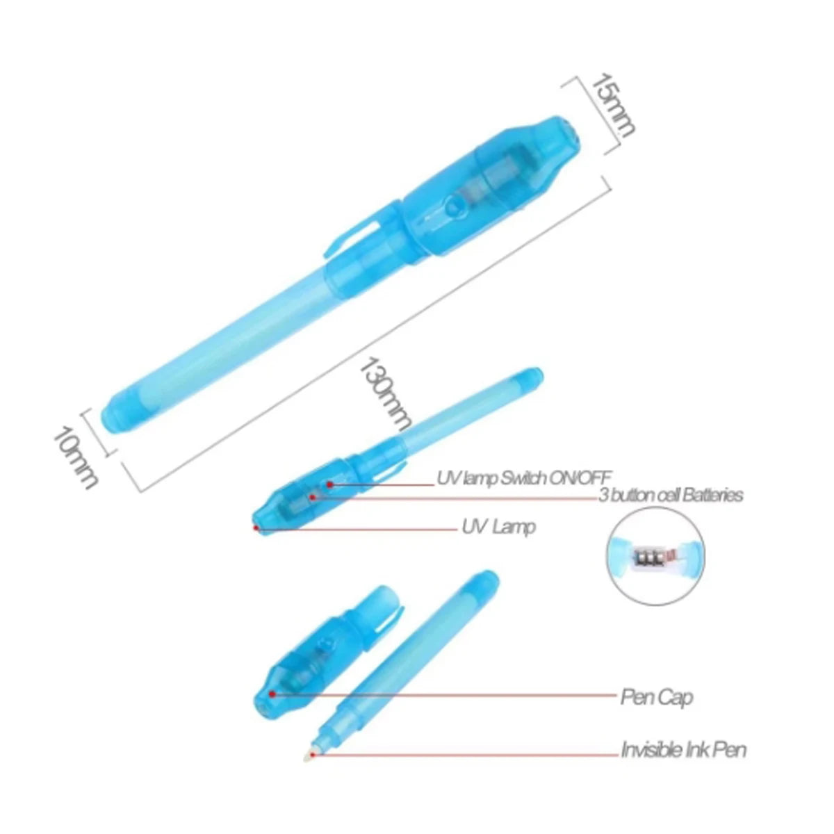 Invisible Ink Pen 12 PCS