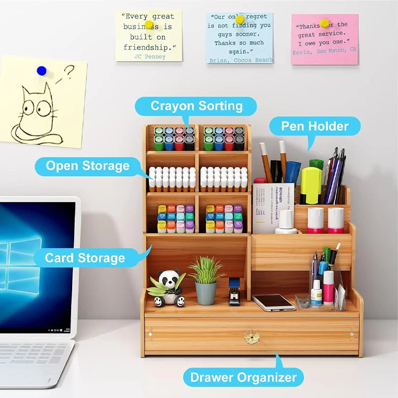 Wooden Desk Organiser DIY