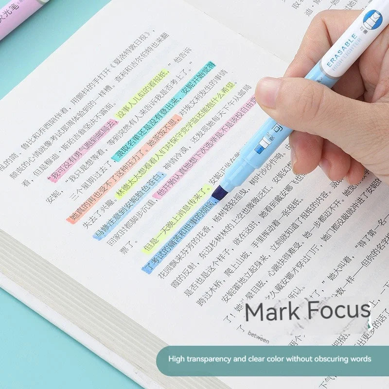 6pcs Erasable Highlighters Pastel