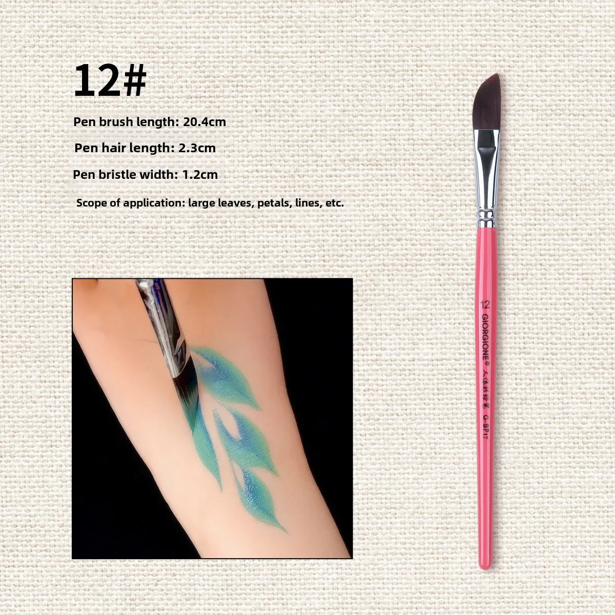 Body Painting Brushes Set 17-Pcs Suitable For Children