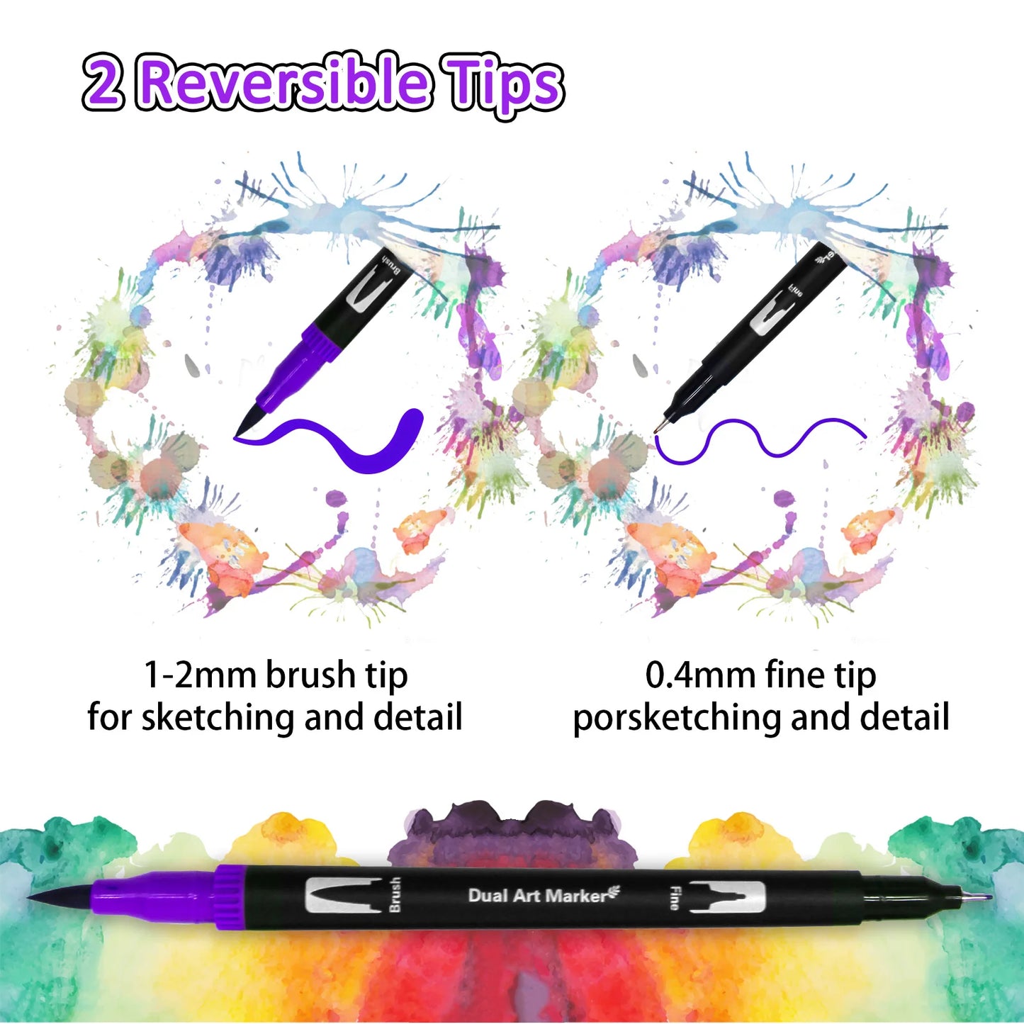 12/24/36/48 Colours Art Marker Dual Brush