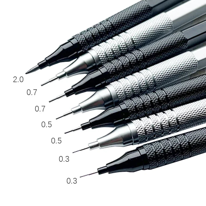 1Pc Mechanical Pencil 0.3/0.5/0.7/2.0mm Metal