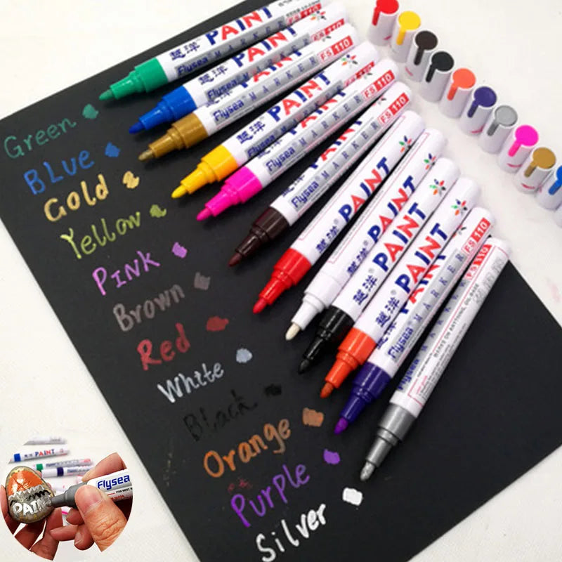 12 Colour Waterproof Permanent Marker