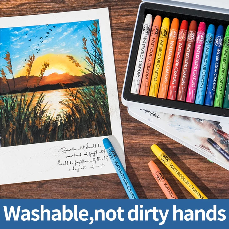 12/24/36 Colours Water-soluble Crayons