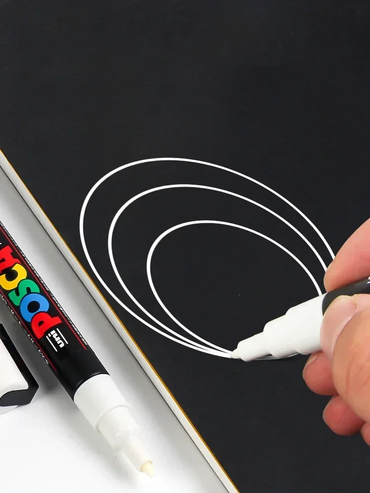 UNI POSCA Marker Pen White Black