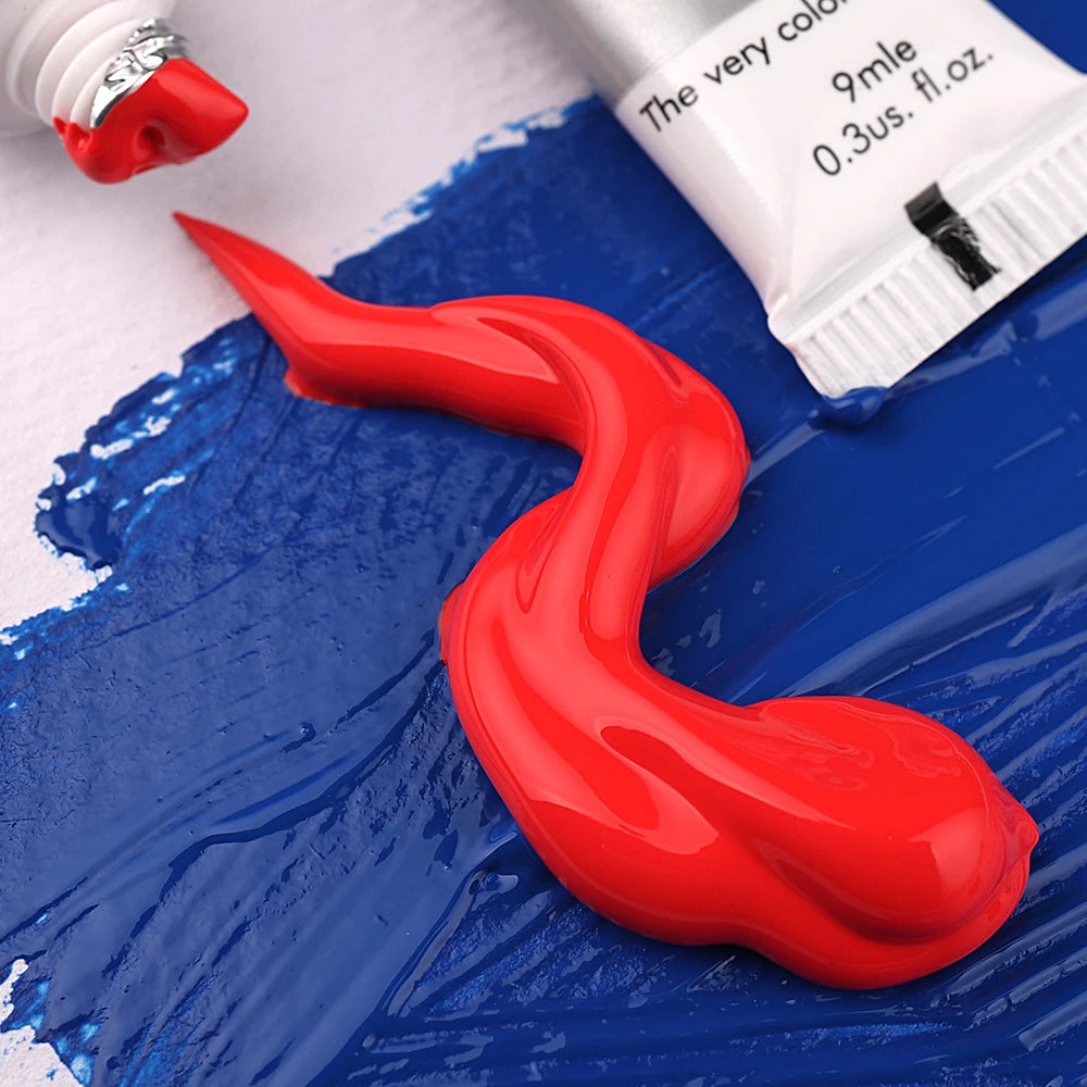Oil Paint Set for Fabric Clothing, Nail Glass Drawing 9mL
