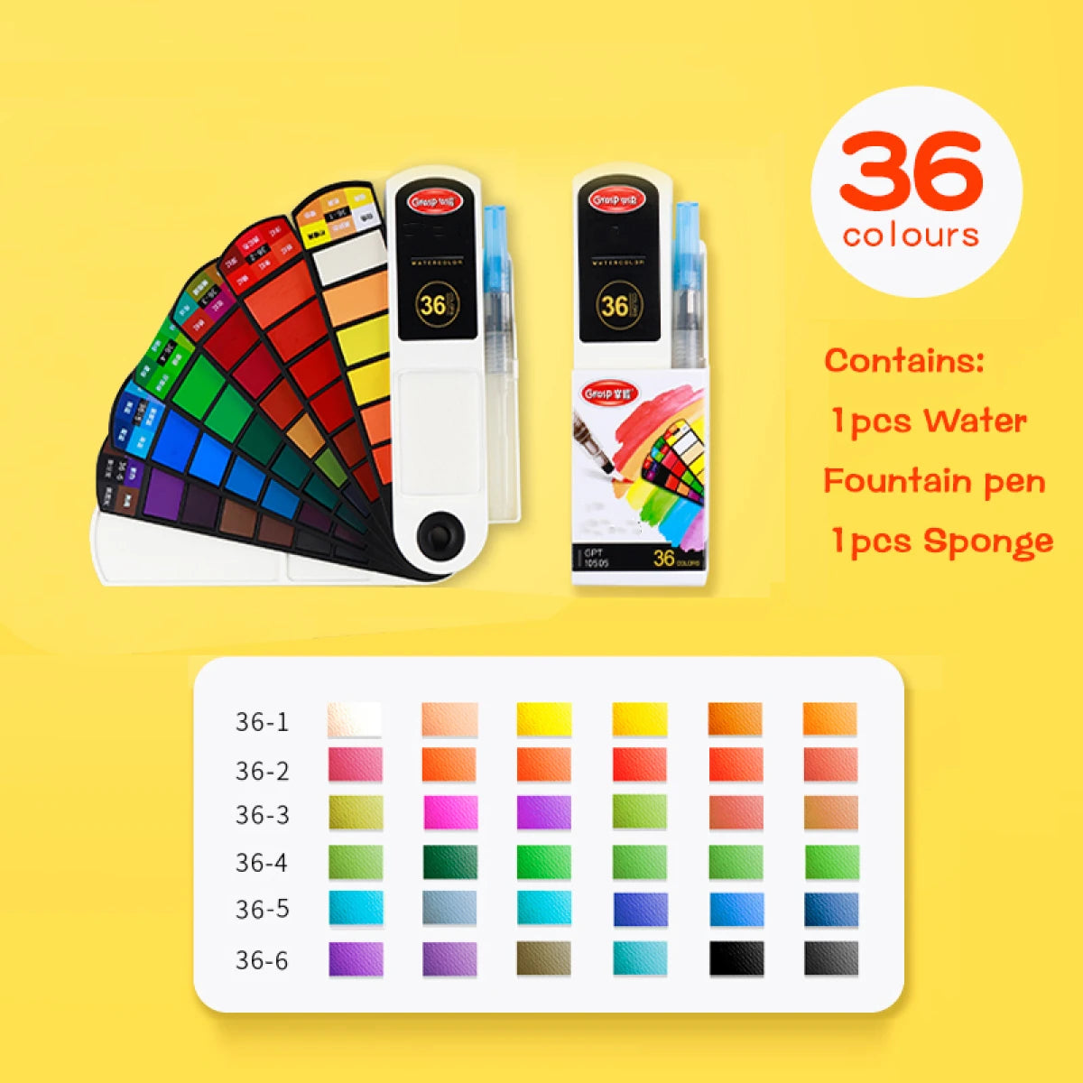18/24/36/42 Solid Watercolour Pigment Set