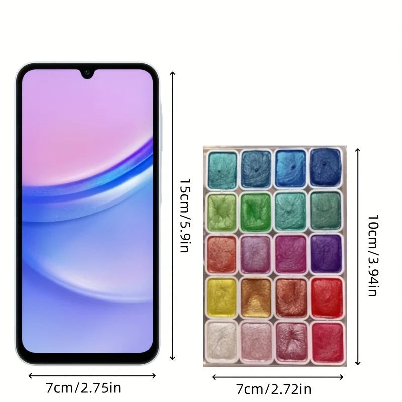 20 Metal Colours Painting Set