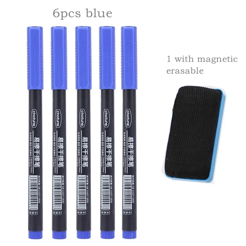 8pcs Erasable Whiteboard Pens 0.5mm