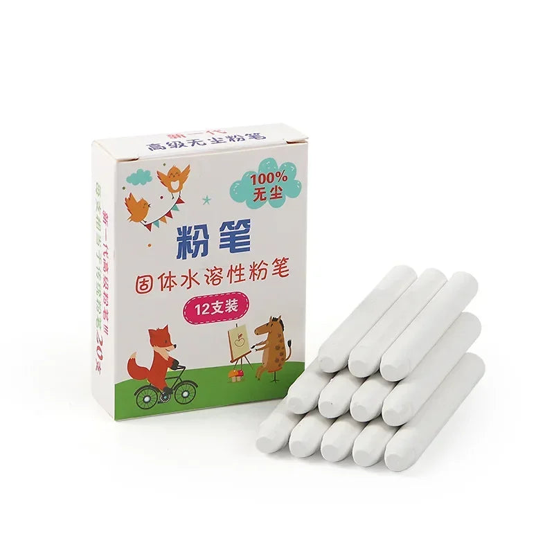 4/6/12pcs Blackboard Whiteboard Dust Free Chalks