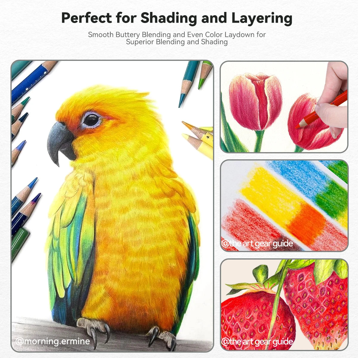 72/126 Colored Soft Core Drawing Pencils
