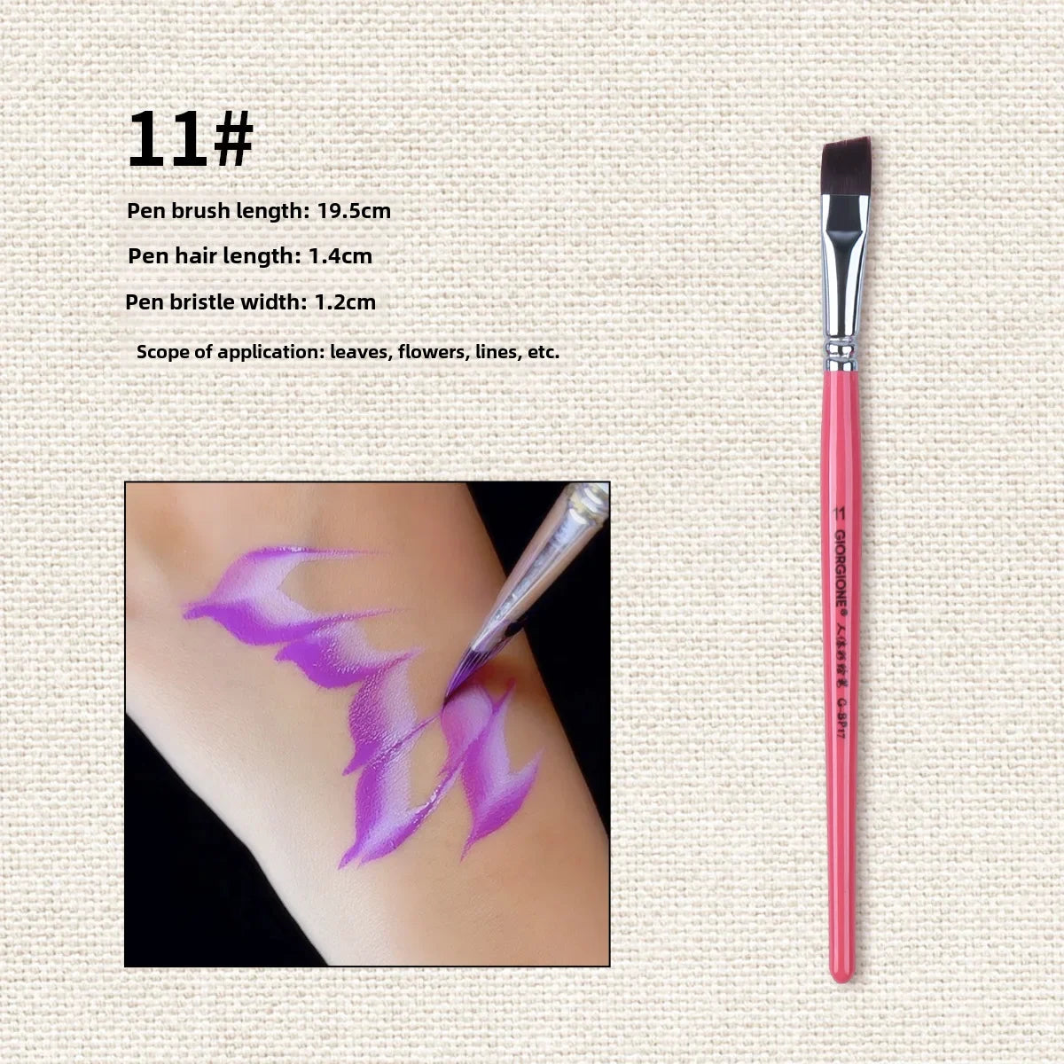 Body Painting Brushes Set 17-Pcs Suitable For Children