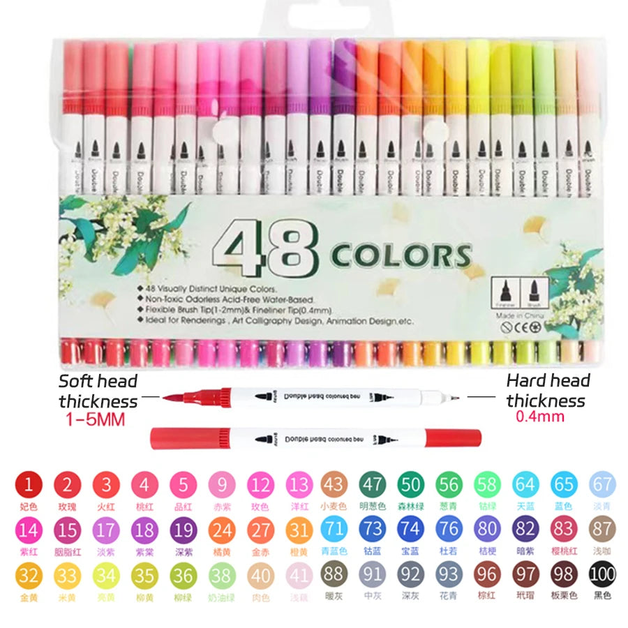 12-262 Colour Double Pen Tip Markers