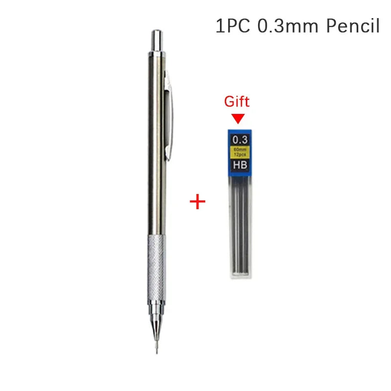 Mechanical Pencil Set 0.3, 0.5, 0.7, 0.9, 1.3, 2.0 mm