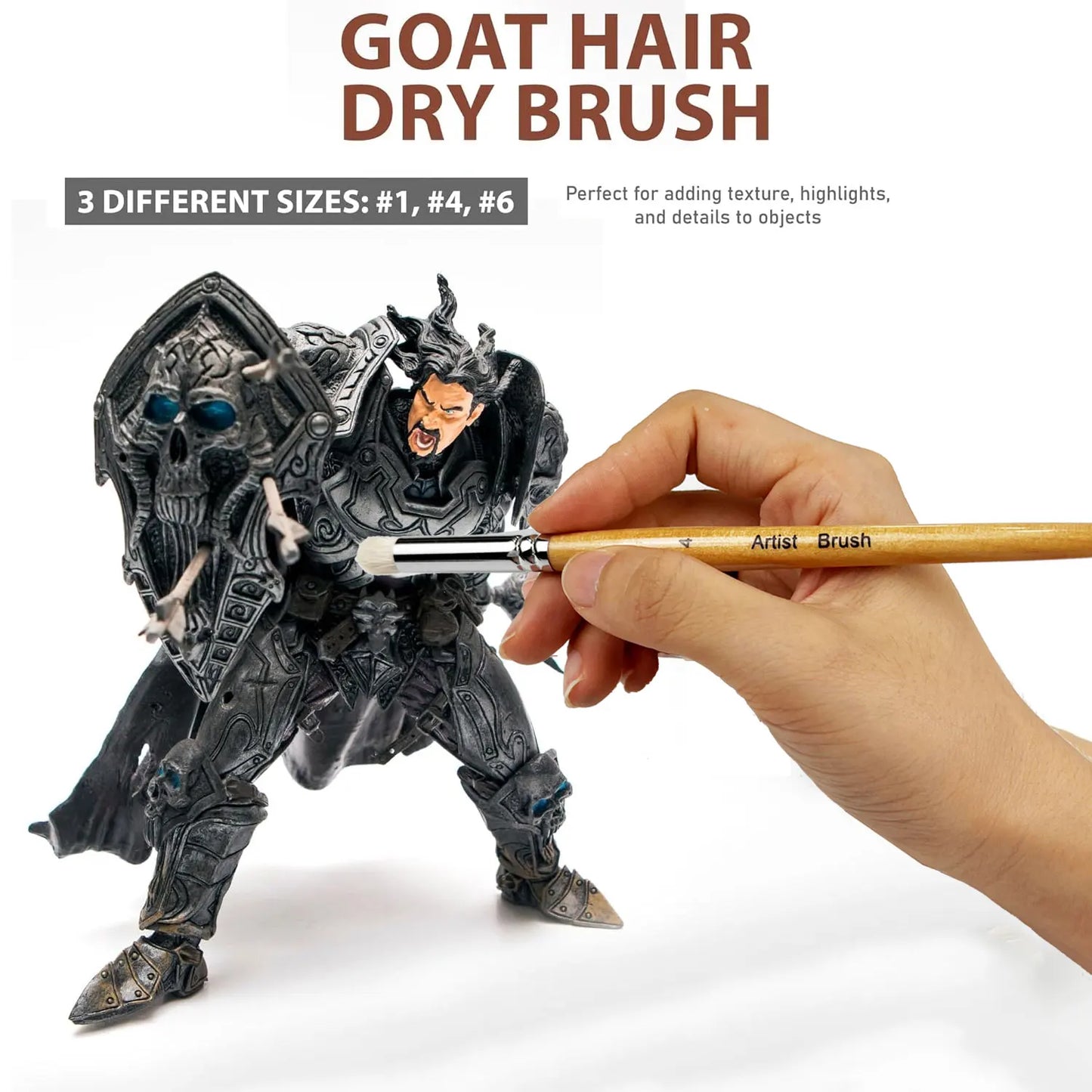 Miniature Paint Brushes Set - Goat Hair
