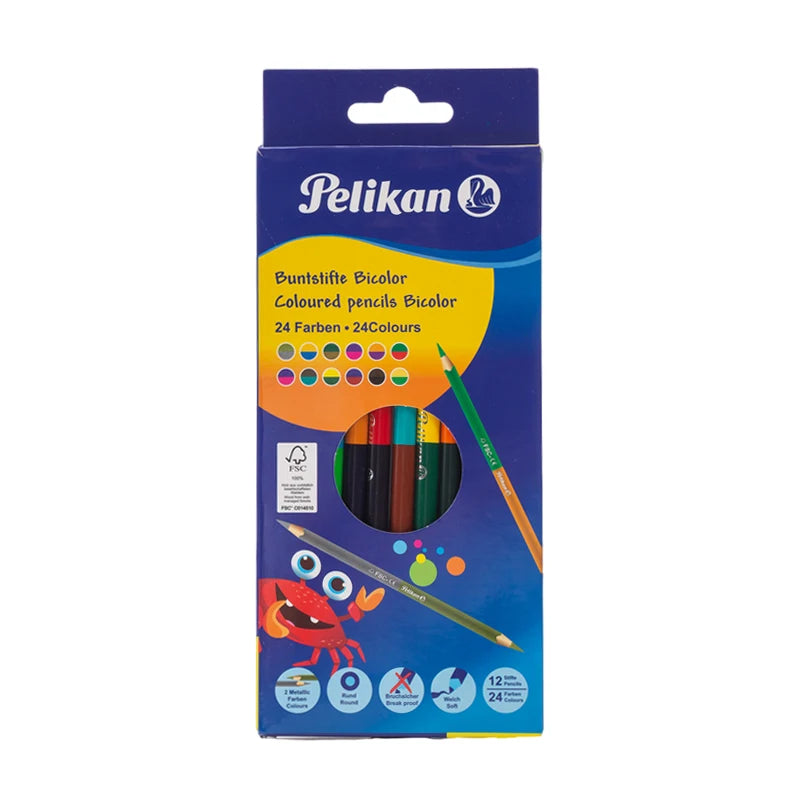 24 Colors Double Headed Pencils for Children