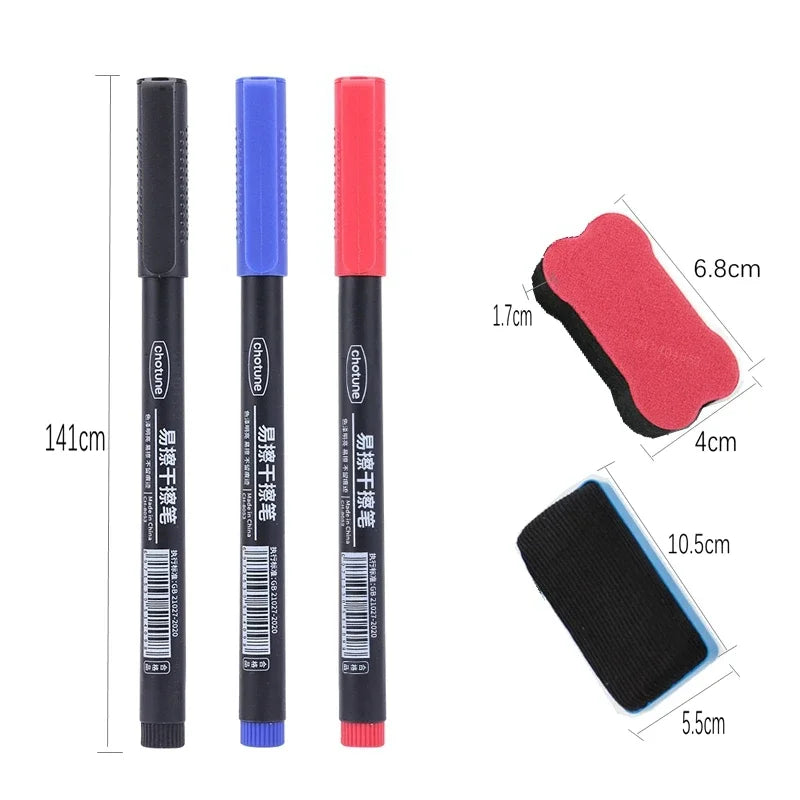 8pcs Erasable Whiteboard Pens 0.5mm