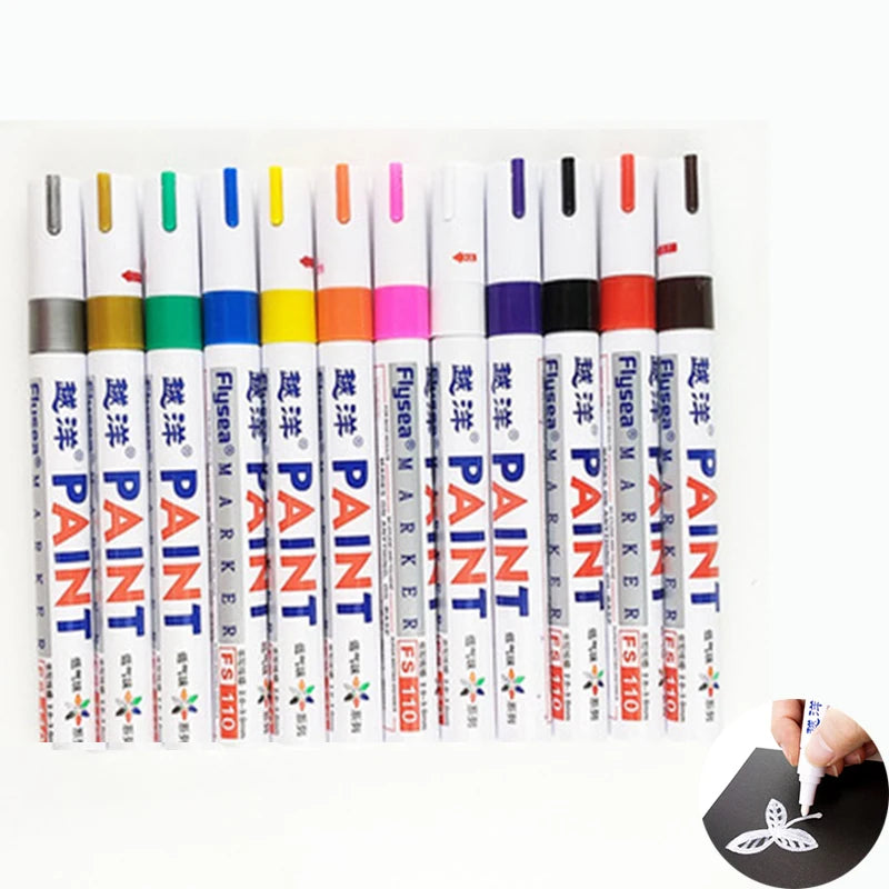 12 Colour Waterproof Permanent Marker