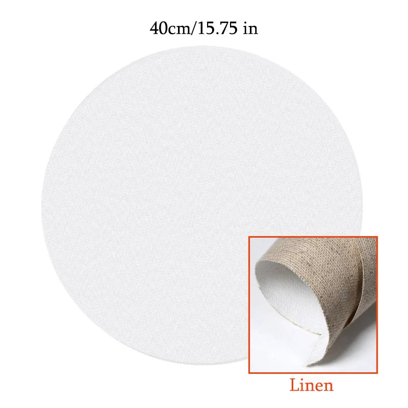 Round Cotton And Linen Canvas 15, 2), 3), 40cm