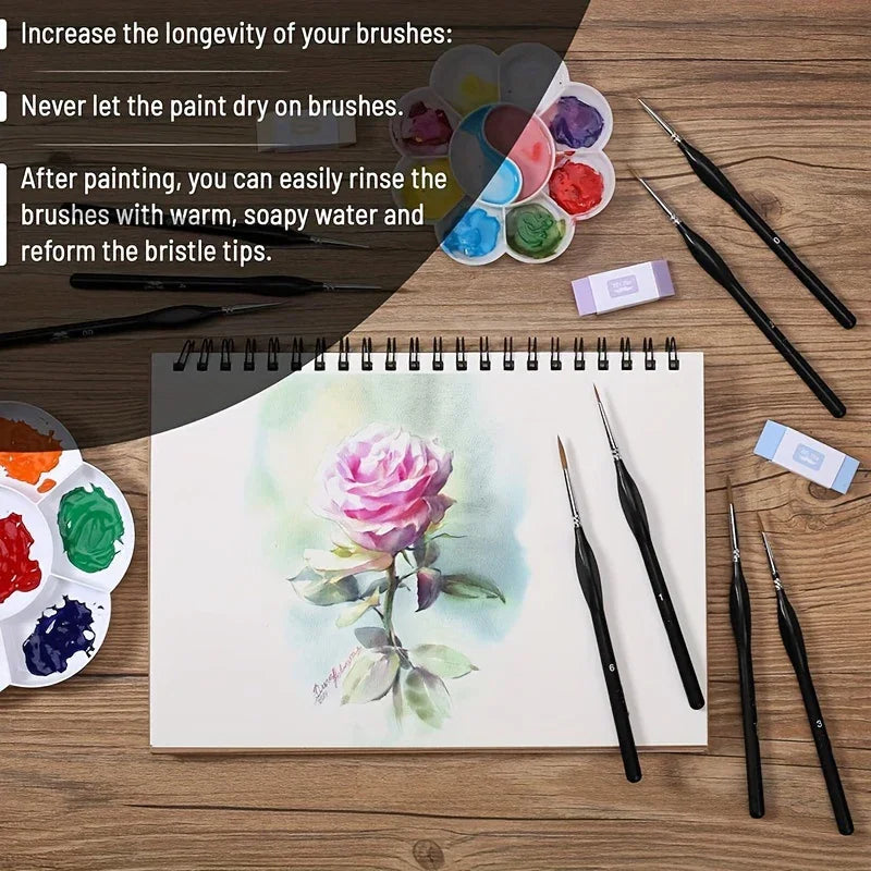 11pcs Fine Detail Paint Brush Set