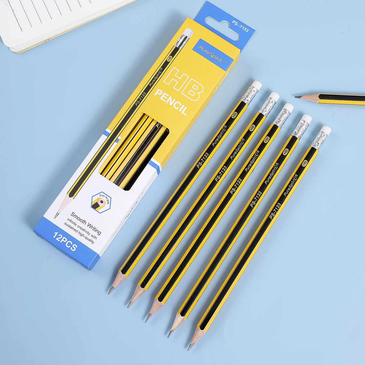 12PCS HB Pencils with Eraser