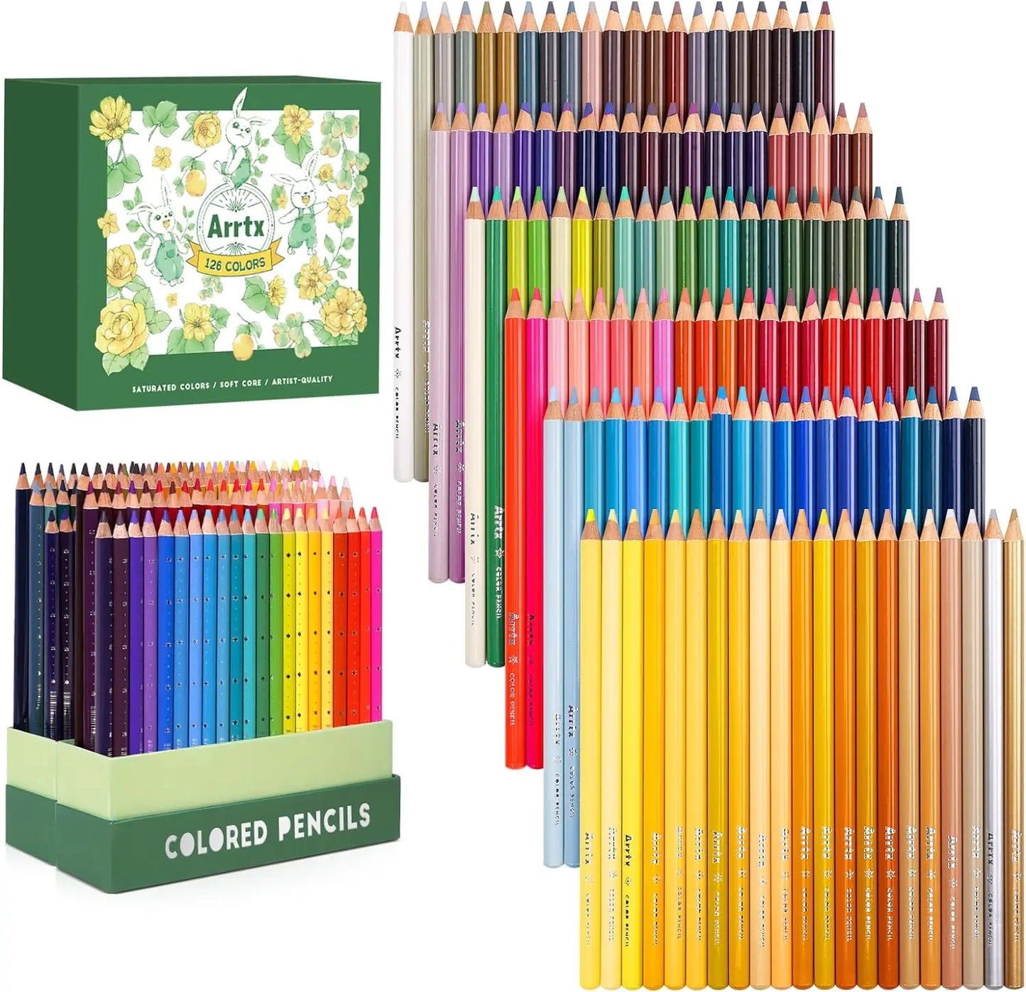 72/126 Colored Soft Core Drawing Pencils