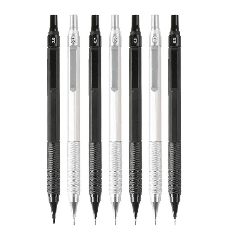 1Pc Mechanical Pencil 0.3/0.5/0.7/2.0mm Metal