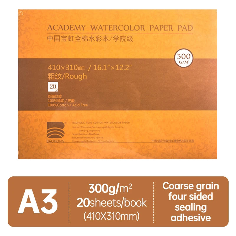 100% Cotton 300g Drawing Paper 32K 16K 8K