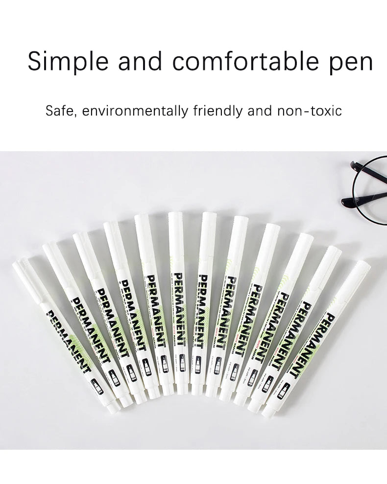 10pcs/Set White Marker Pen