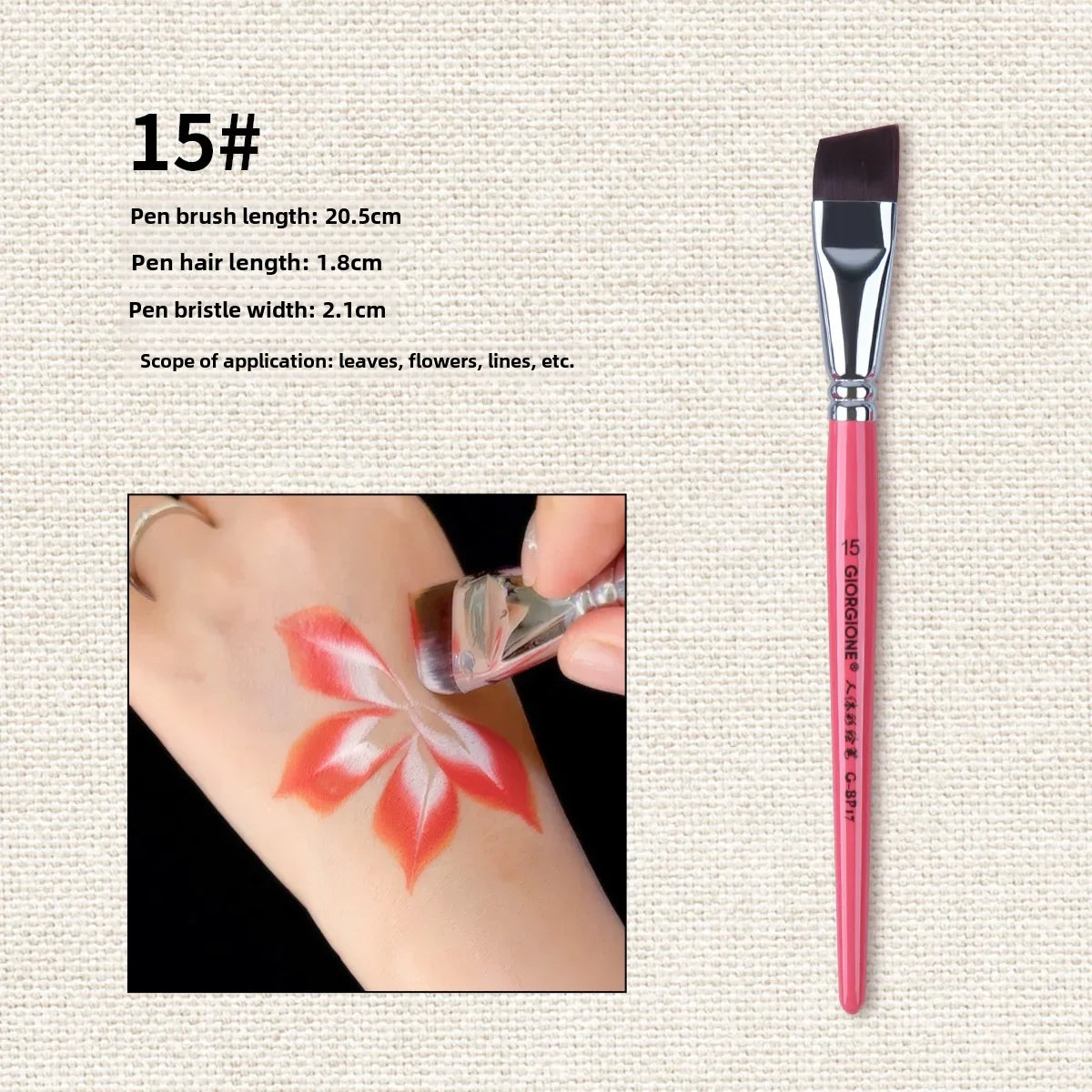 Body Painting Brushes Set 17-Pcs Suitable For Children