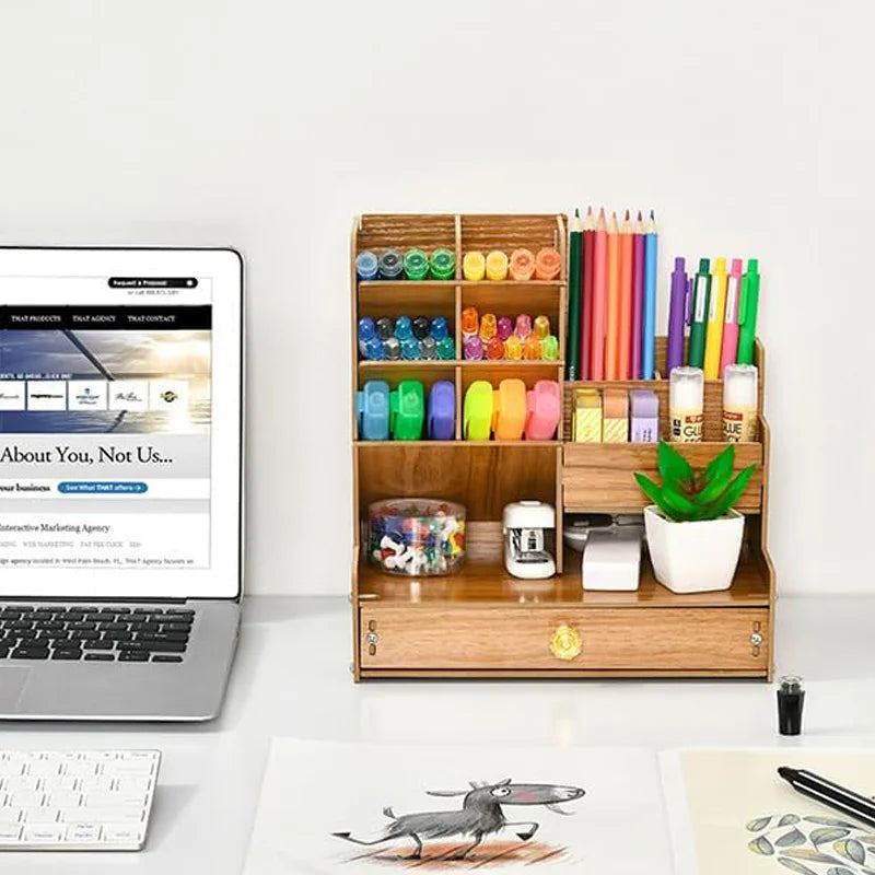 Wooden Desk Organiser DIY