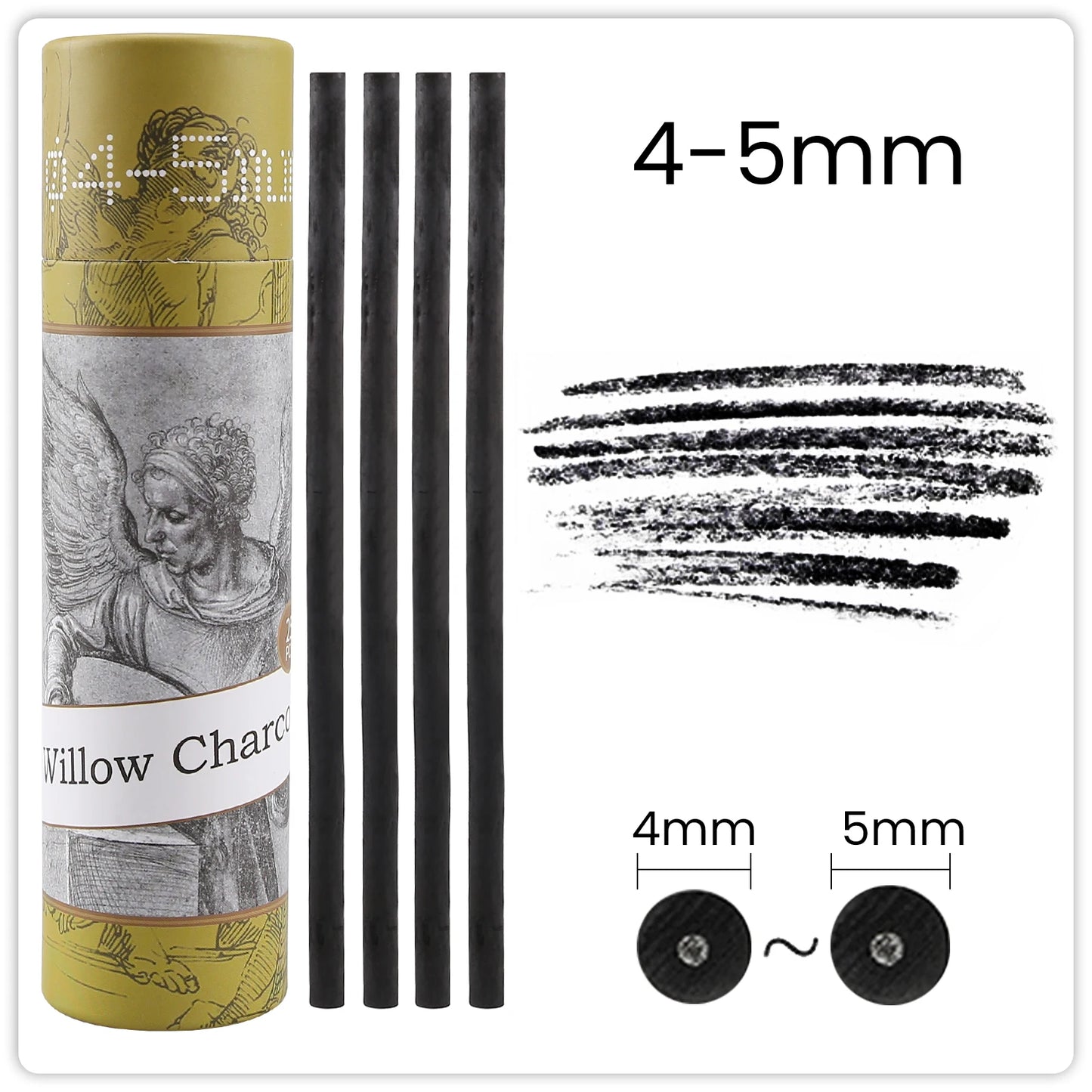 25PCS Willow Charcoal Sticks