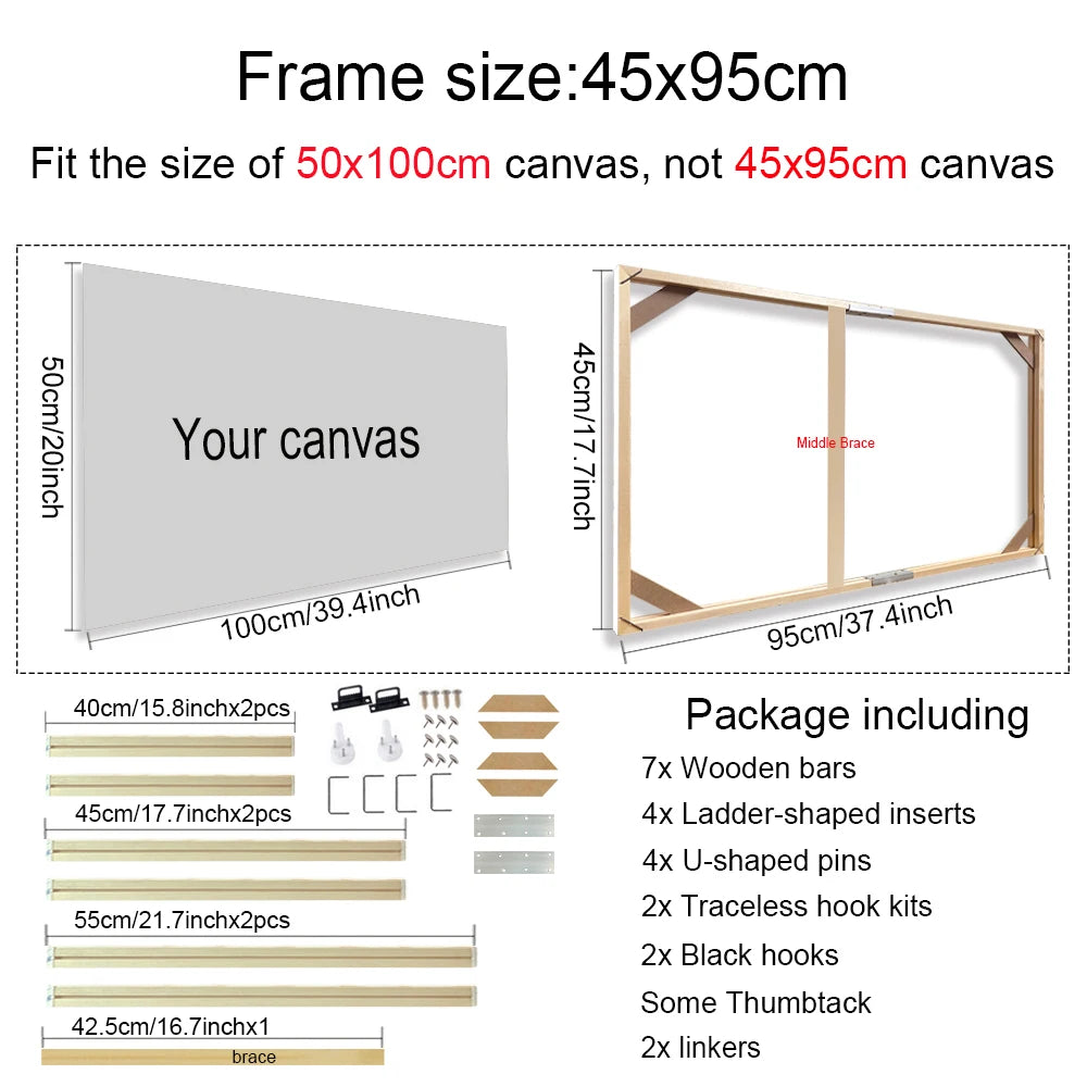 Wooden Frames 30x40 40x50 60x90cm