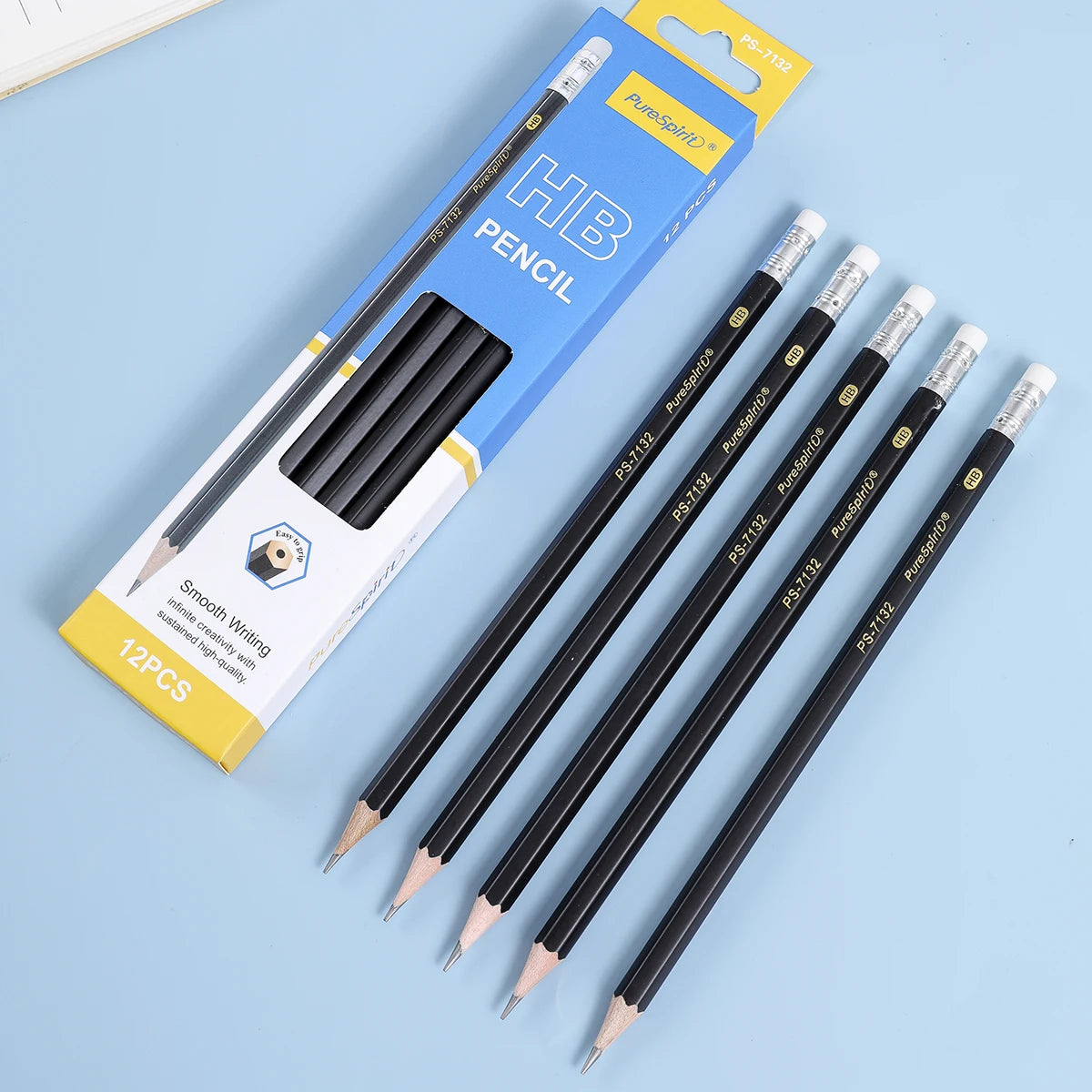 12PCS HB Pencils with Eraser