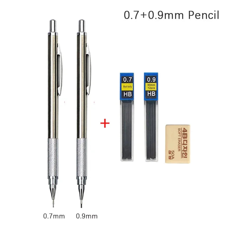 Mechanical Pencil Set 0.3, 0.5, 0.7, 0.9, 1.3, 2.0 mm