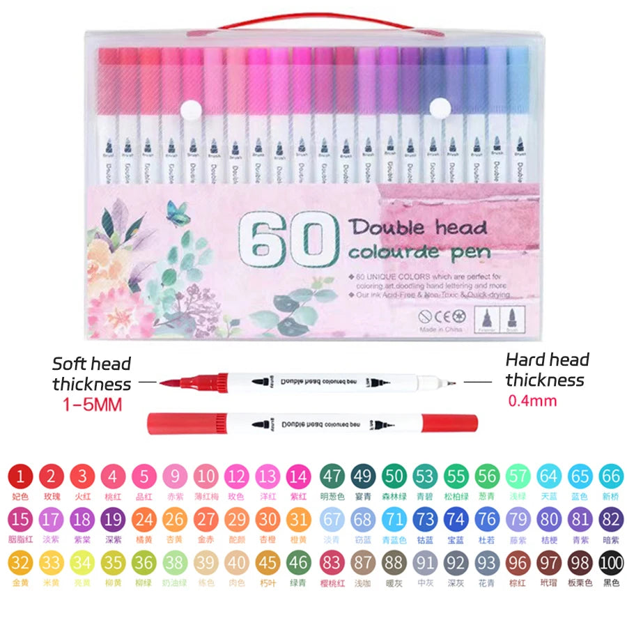 12-262 Colour Double Pen Tip Markers