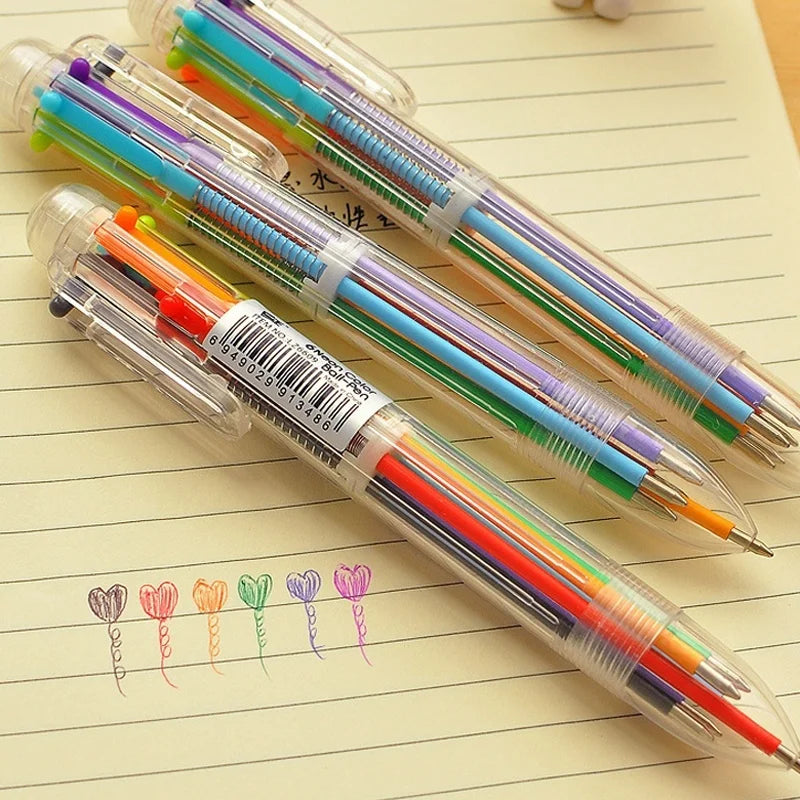 10Pcs Transparent Ballpoint Pen