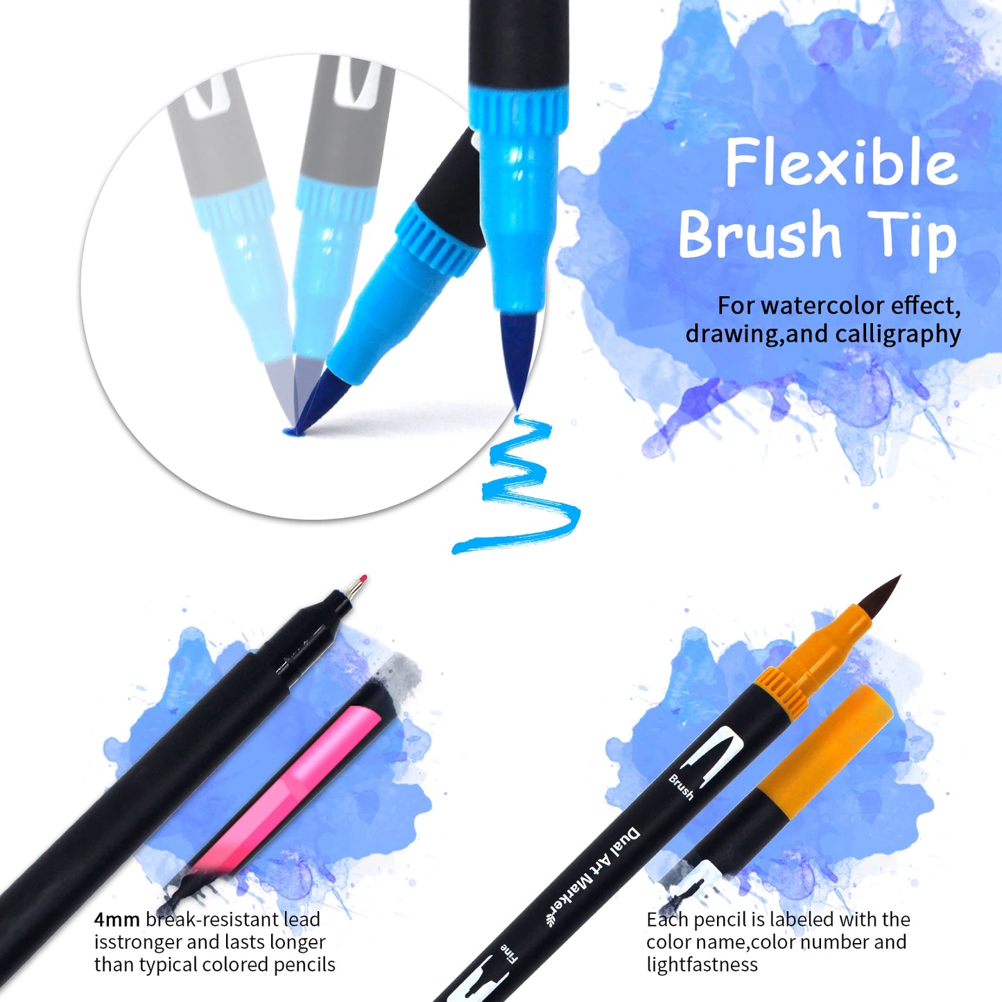 12/24/36/48 Colours Art Marker Dual Brush