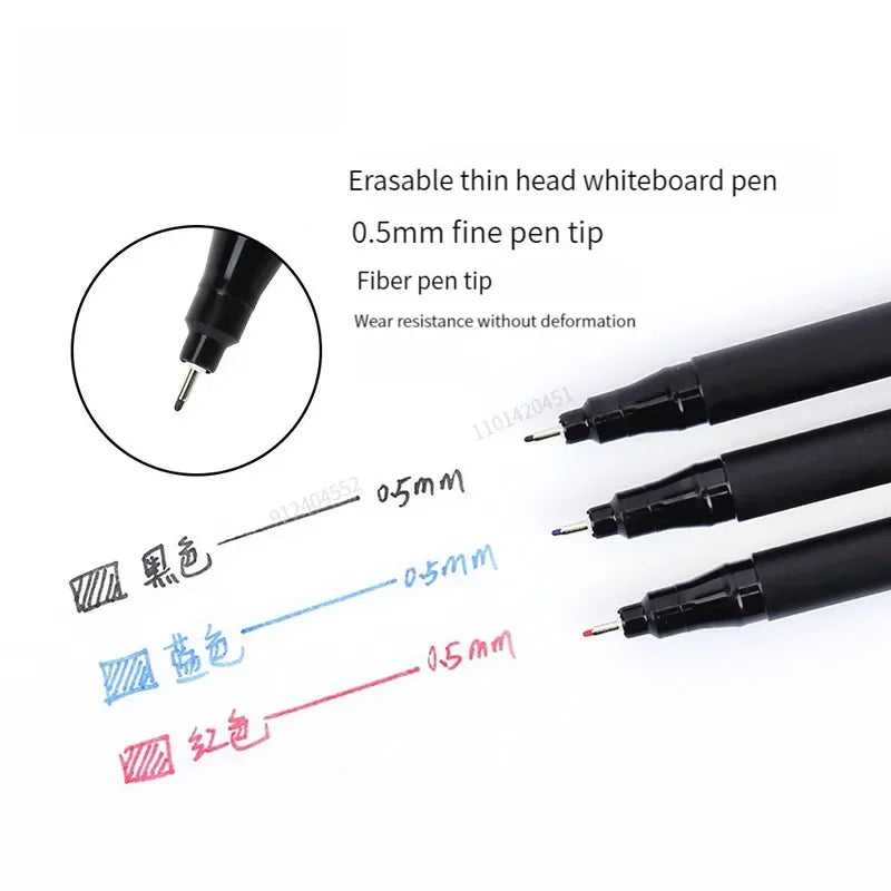 8pcs Erasable Whiteboard Pens 0.5mm