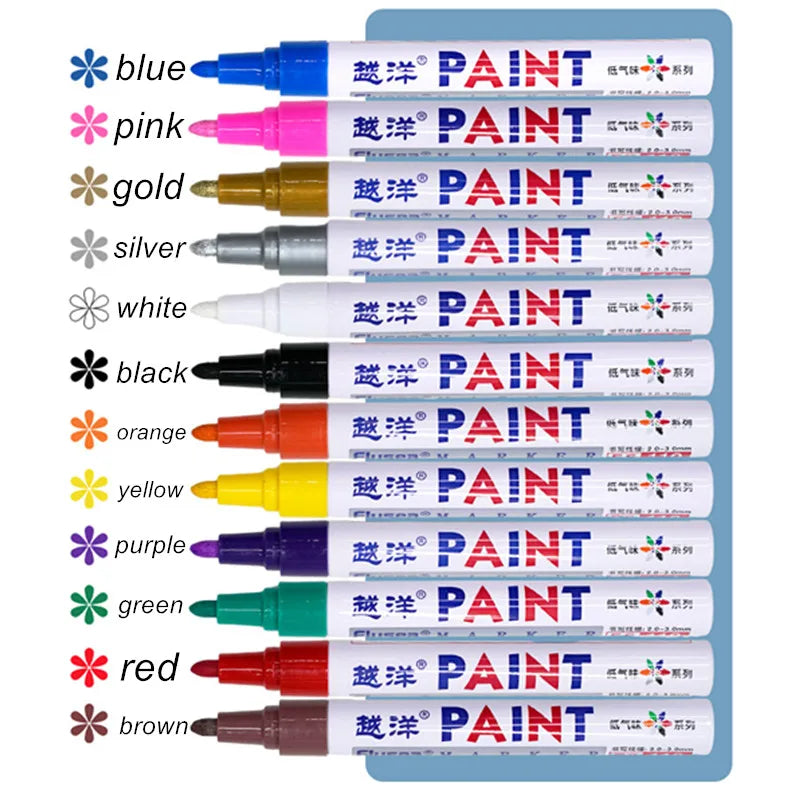 12 Colour Waterproof Permanent Marker