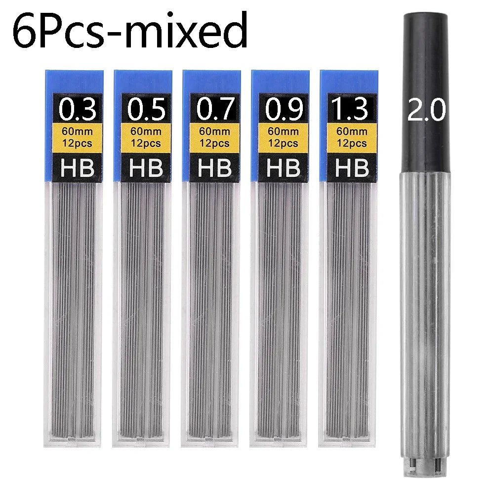 0.3 0.5 0.7 0.9 1.3 2.0mm Mechanical Pencil Refill Leads