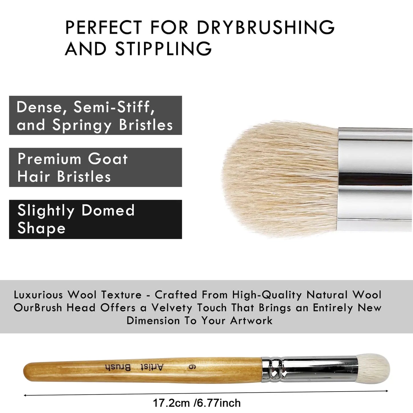 Miniature Paint Brushes Set - Goat Hair