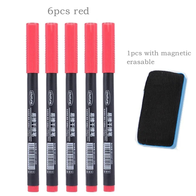 8pcs Erasable Whiteboard Pens 0.5mm