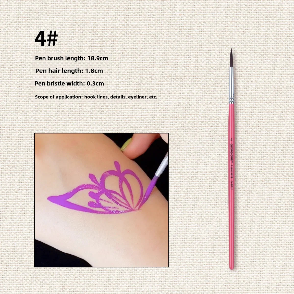 Body Painting Brushes Set 17-Pcs Suitable For Children