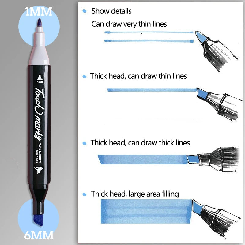 12-262 Colour Double Pen Tip Markers