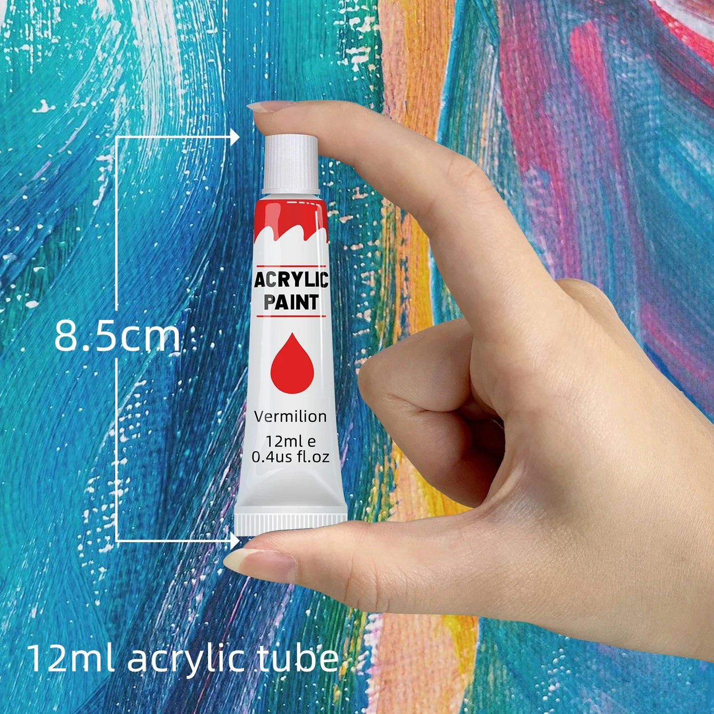 Acrylic Paints Set - 12/24 Colours 12ml